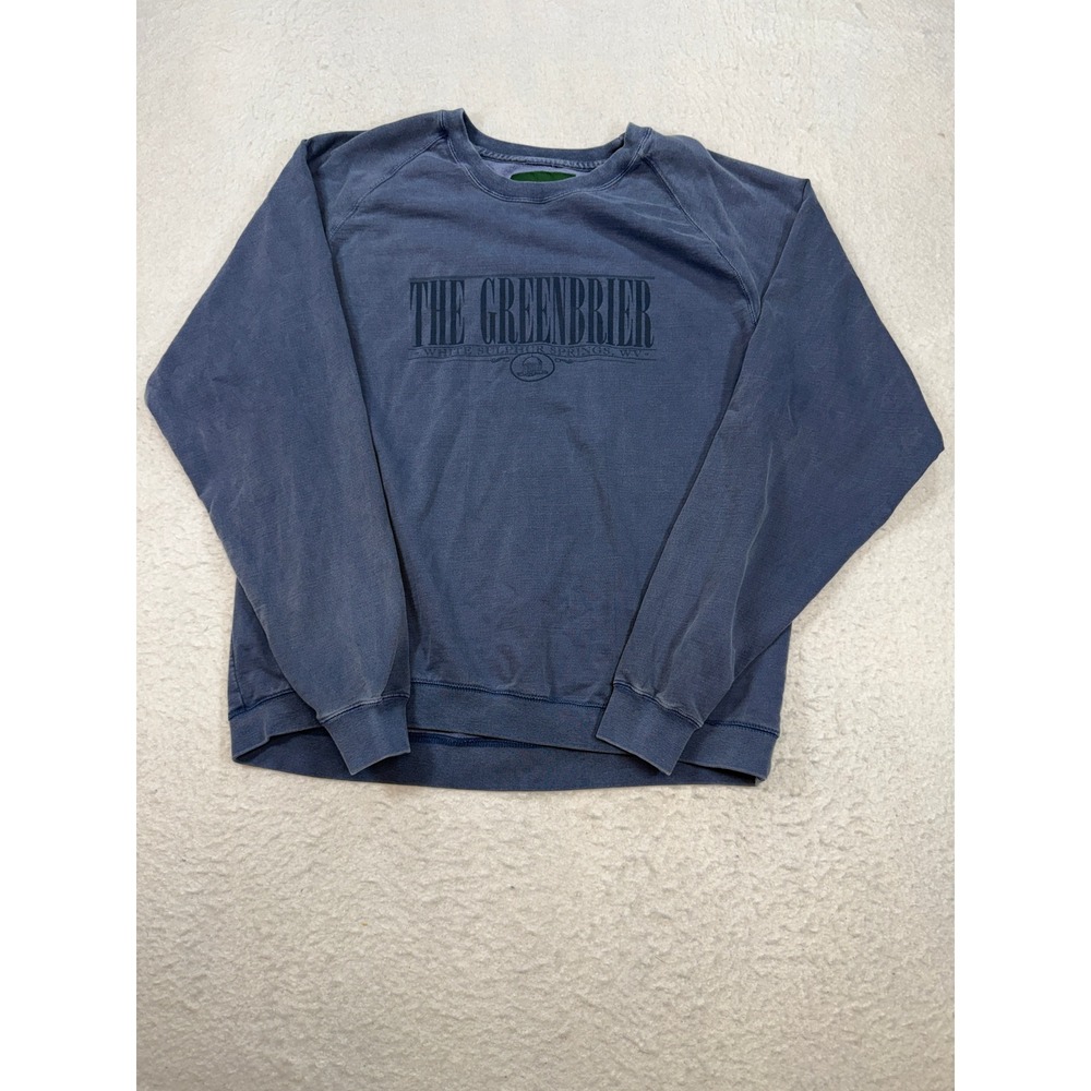 The Greenbrier Resort Sweatshirt Mens Medium Blue Faded Crewneck West Virginia